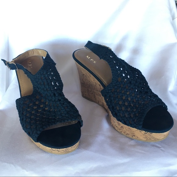 M.P.S. Wedge Open Toe Shoes - Picture 1 of 8